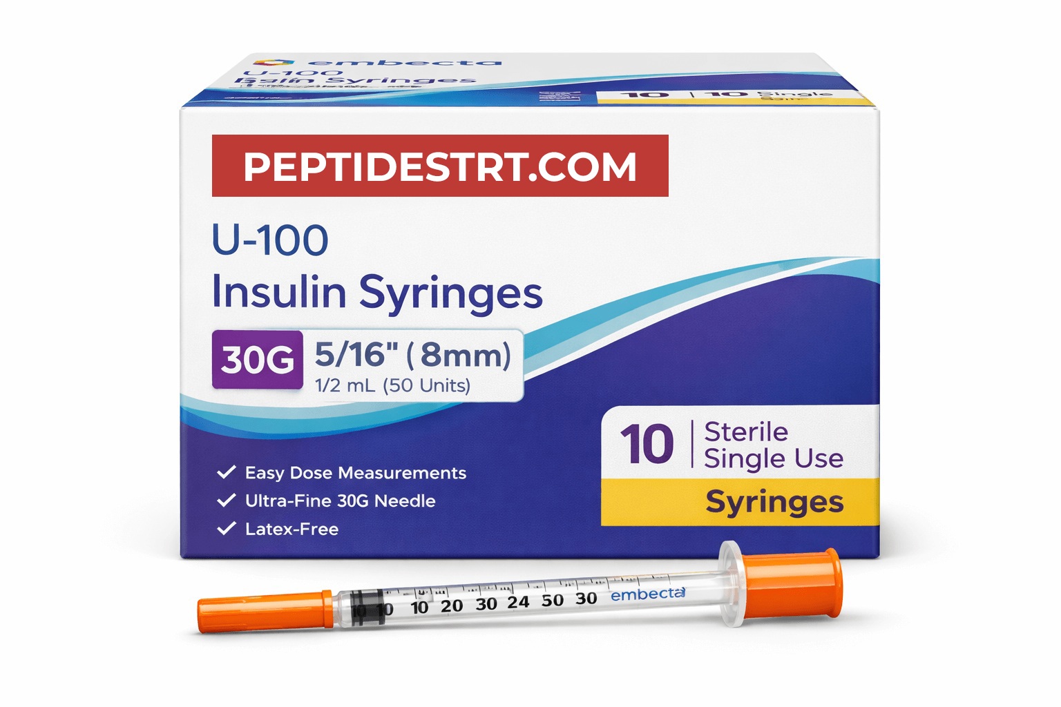 11 U-100 Insulin Needles – 30G · 8mm · 10 Pack - Image 1